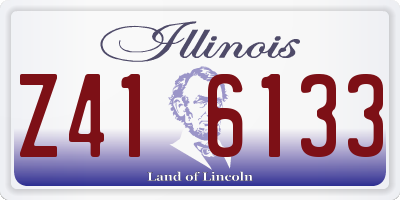 IL license plate Z416133