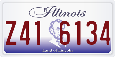 IL license plate Z416134
