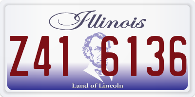 IL license plate Z416136