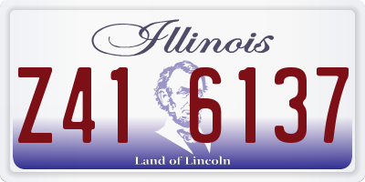 IL license plate Z416137