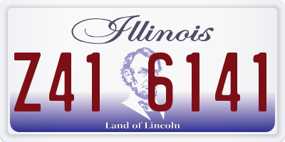 IL license plate Z416141