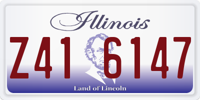 IL license plate Z416147