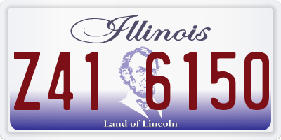 IL license plate Z416150
