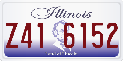 IL license plate Z416152