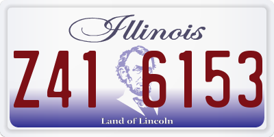 IL license plate Z416153