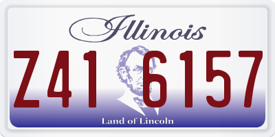IL license plate Z416157