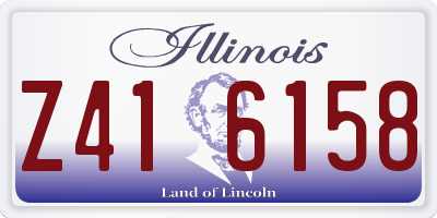 IL license plate Z416158