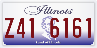 IL license plate Z416161