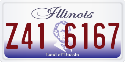 IL license plate Z416167