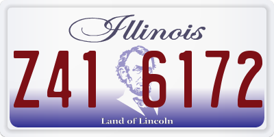 IL license plate Z416172
