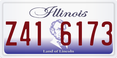 IL license plate Z416173