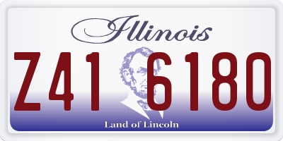 IL license plate Z416180