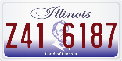 IL license plate Z416187