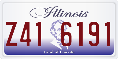 IL license plate Z416191