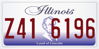 IL license plate Z416196