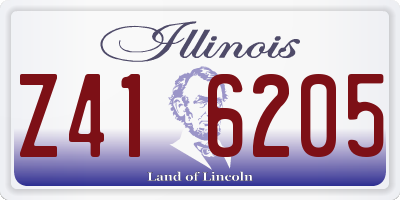 IL license plate Z416205