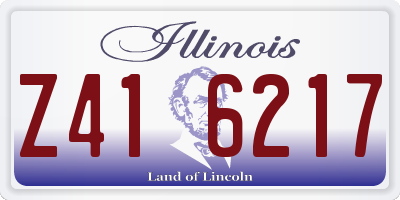 IL license plate Z416217
