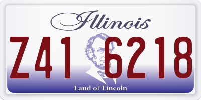 IL license plate Z416218