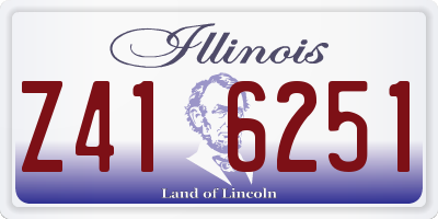 IL license plate Z416251