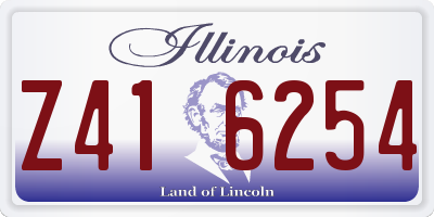 IL license plate Z416254