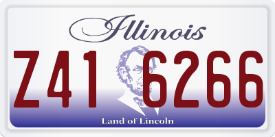 IL license plate Z416266