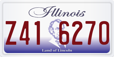 IL license plate Z416270