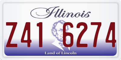IL license plate Z416274