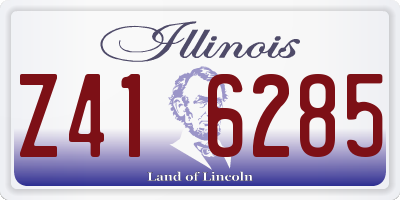 IL license plate Z416285