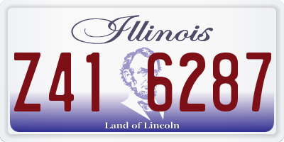 IL license plate Z416287