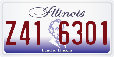 IL license plate Z416301