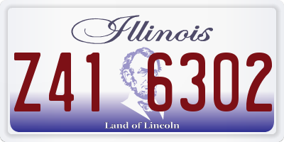 IL license plate Z416302