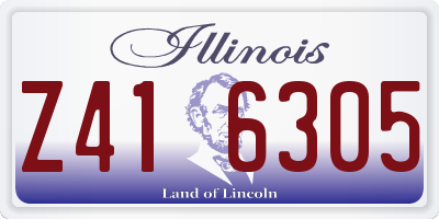IL license plate Z416305