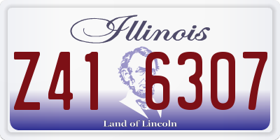 IL license plate Z416307