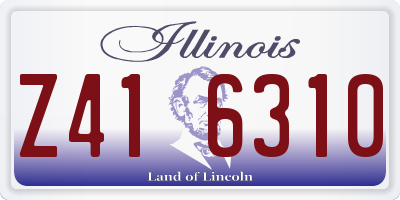 IL license plate Z416310