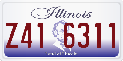 IL license plate Z416311
