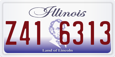 IL license plate Z416313