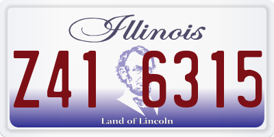 IL license plate Z416315