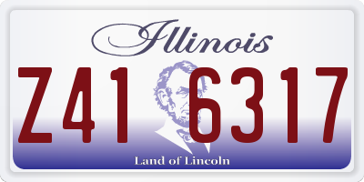 IL license plate Z416317