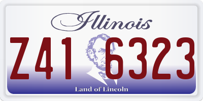 IL license plate Z416323