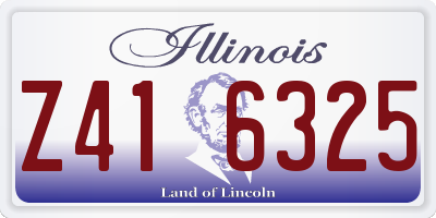 IL license plate Z416325