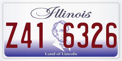 IL license plate Z416326