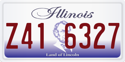 IL license plate Z416327
