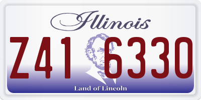 IL license plate Z416330