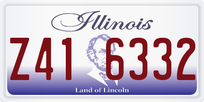 IL license plate Z416332