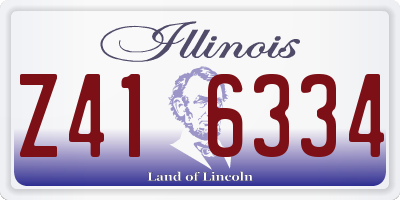 IL license plate Z416334