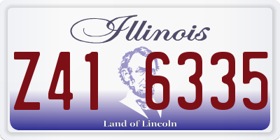 IL license plate Z416335