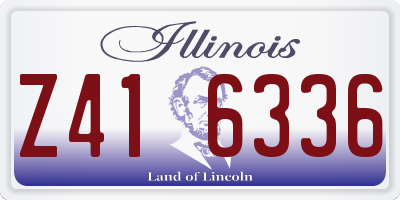 IL license plate Z416336