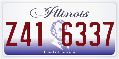 IL license plate Z416337