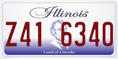 IL license plate Z416340