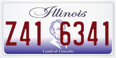 IL license plate Z416341